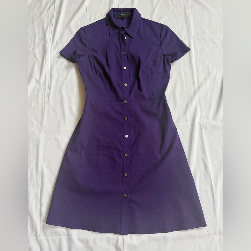 Theory Linen Blend Dress – Size 2 Purple